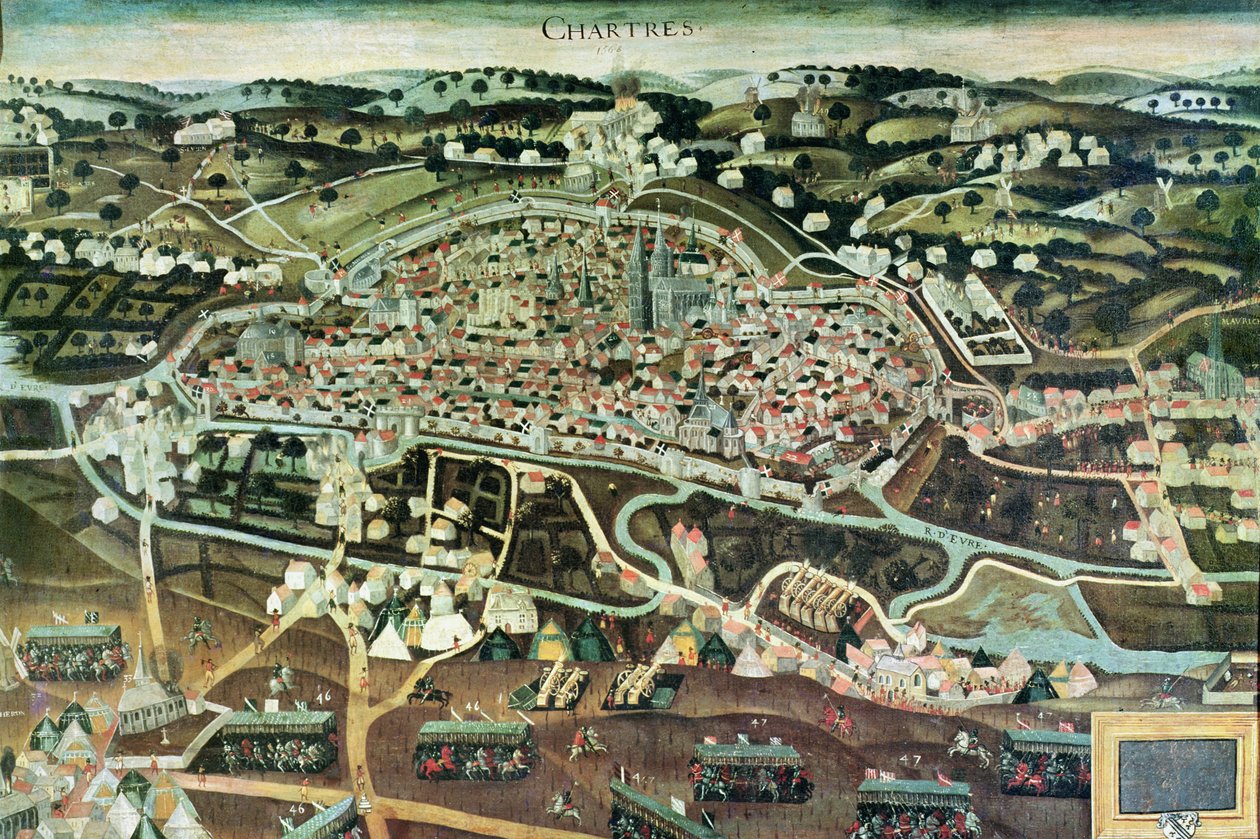 O cerco de Chartres em 1568 de French School