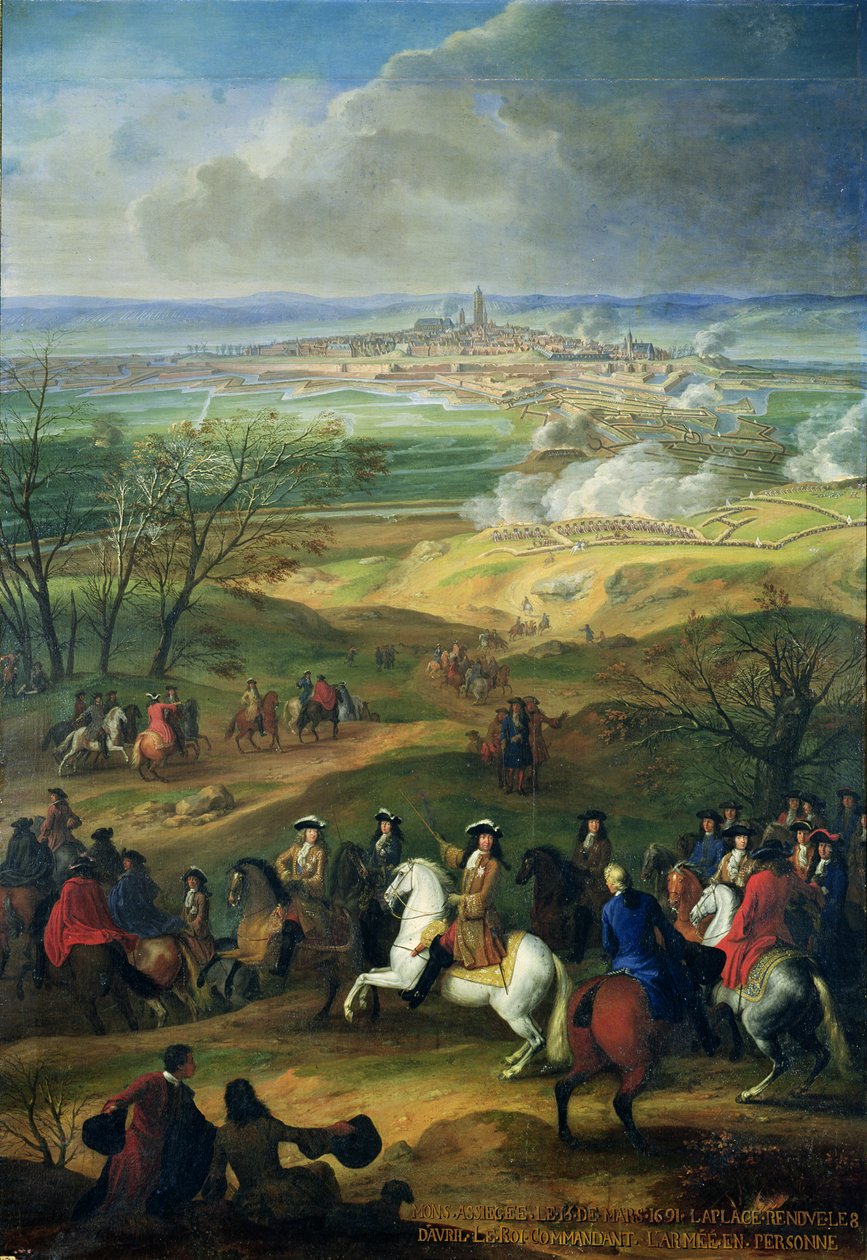 O Cerco de Mons por Luís XIV (1638-1715) 9 de abril de 1691 de French School