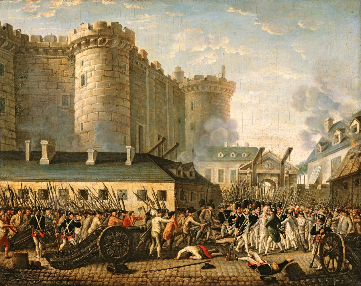 A tomada da Bastilha, 14 de julho de 1789 de French School