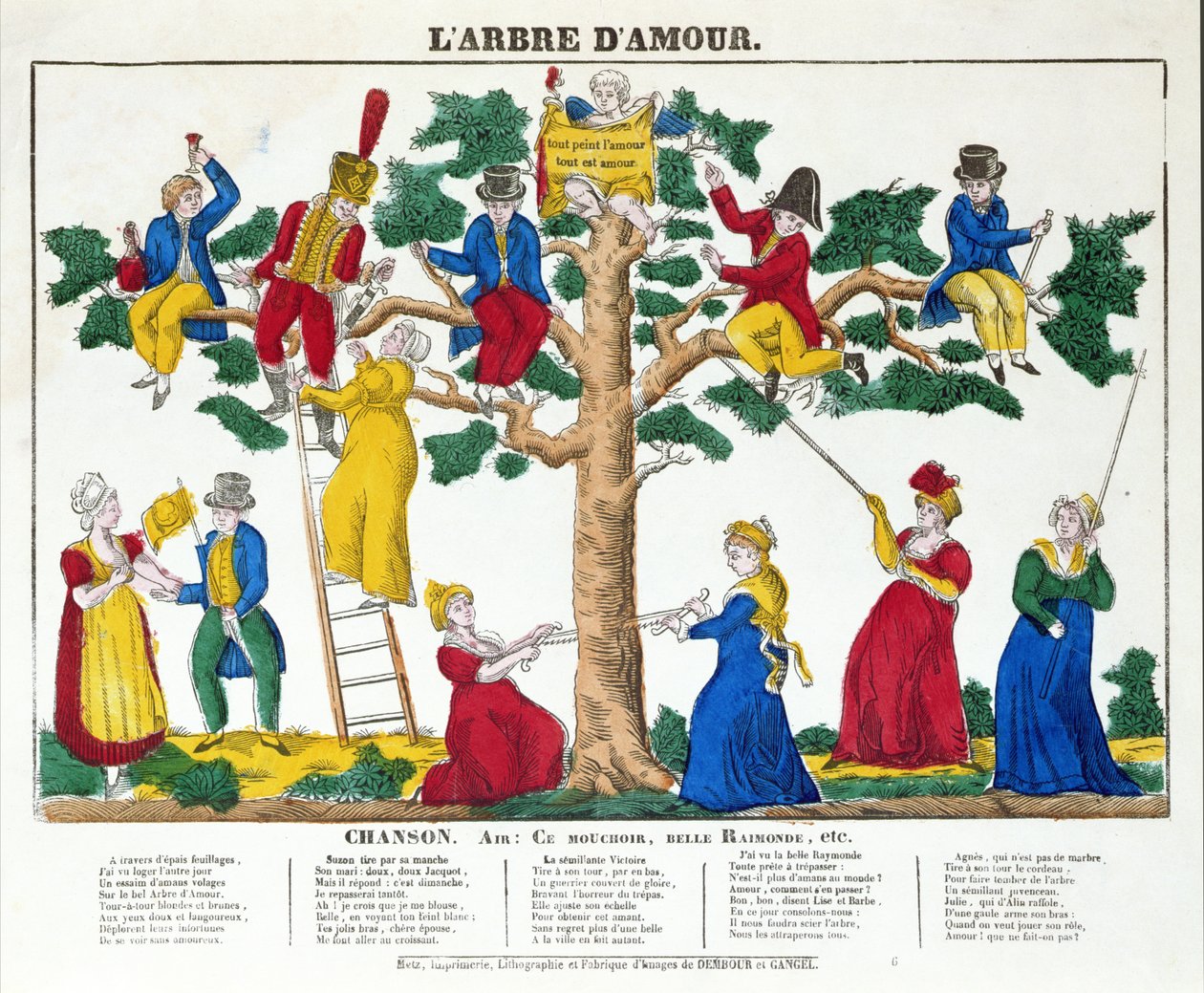 A Árvore do Amor, por volta de 1830-40 de French School