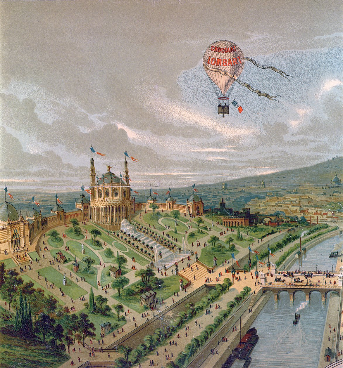 O Trocadero - Exposição Universal em Paris, 1878 de French School
