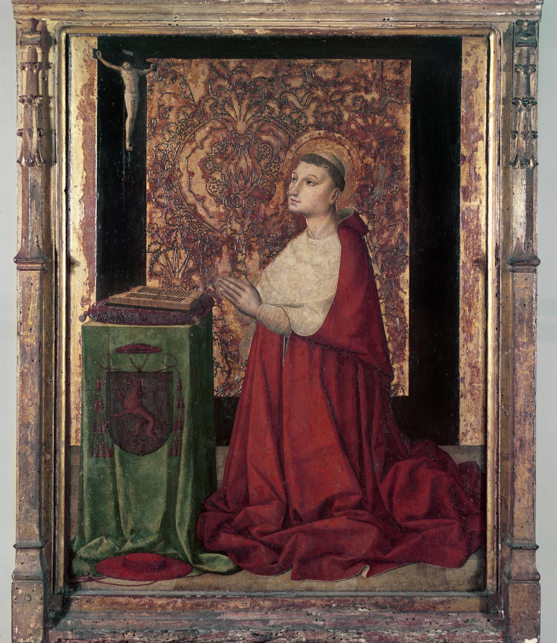 A Visão de São Pedro de Luxemburgo, Escola Provençal, c.1470 (têmpera no painel) de French School