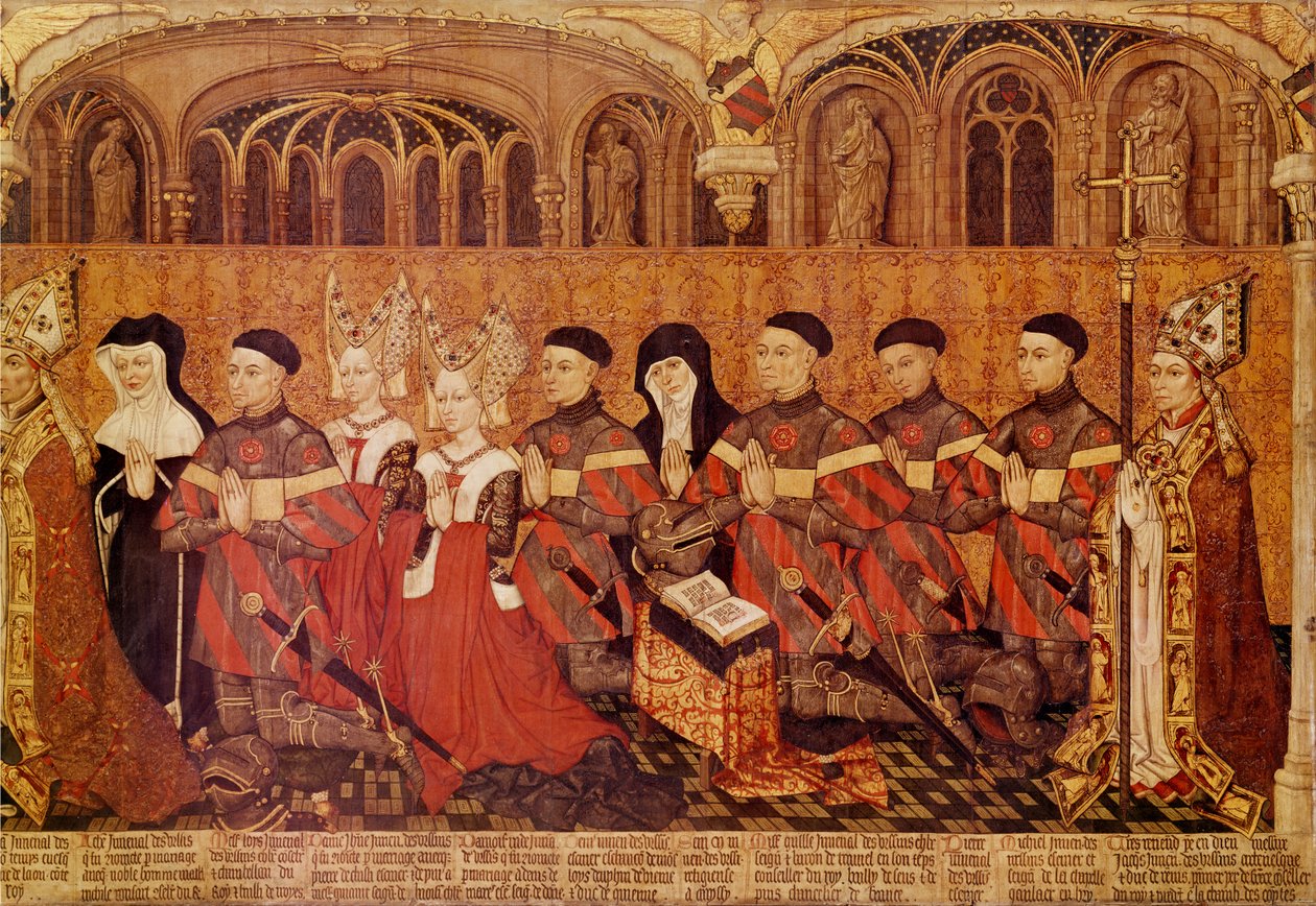Os filhos de Jean I Jouvenel des Ursins (1360-1431) e sua esposa, Michelle de Vitry (d.1456), 1445-49 (detalhe de 375725) de French School