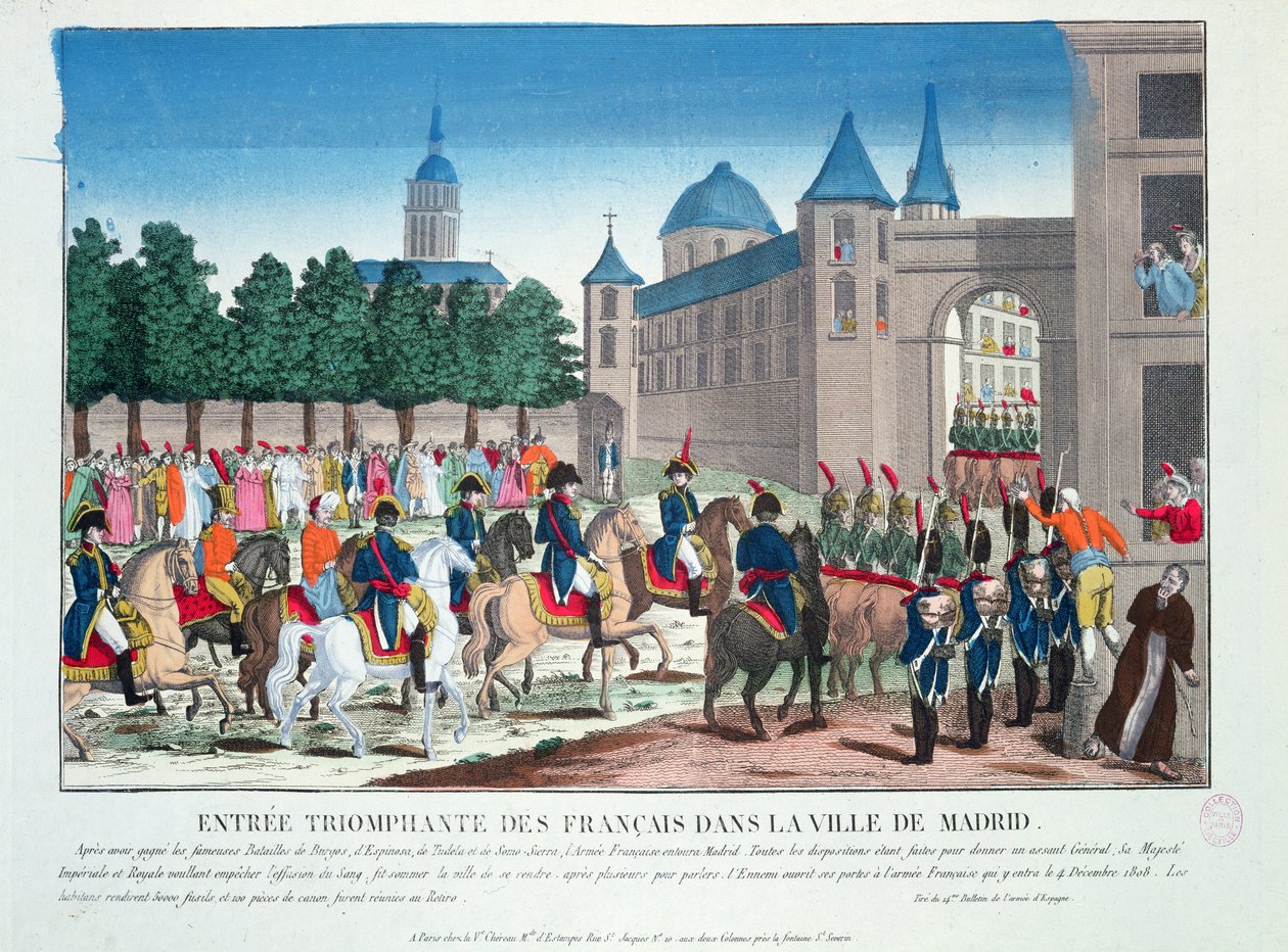 Entrada triunfante dos franceses em Madri, 4 de dezembro de 1808 de French School