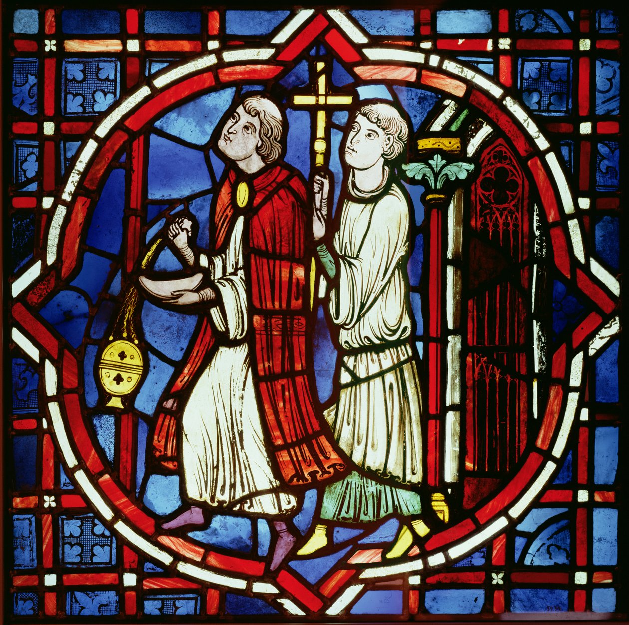 Duas figuras eclesiásticas, 1205-15 de French School