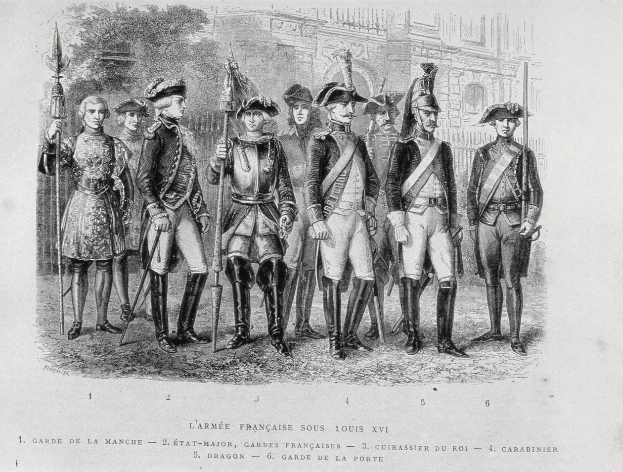 Uniformes do exército francês de Luís XVI de French School