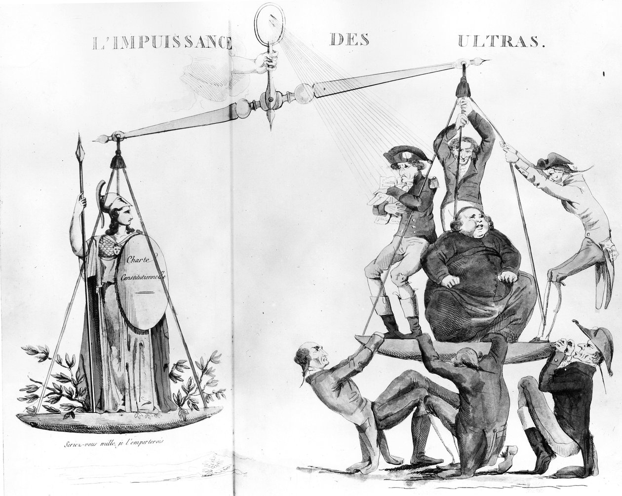 Esforços vãos dos Ultras, 1819 de French School