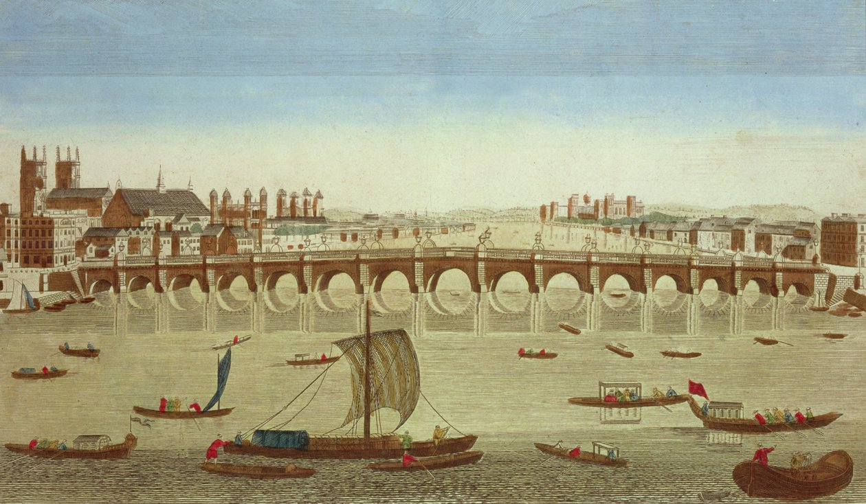 Vista, de, ponte westminster, de, a, norte de French School