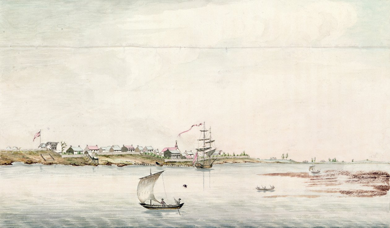 Vista, de, a, cidade, e, forte, de, detroit, tarde, décimo oitavo século de French School