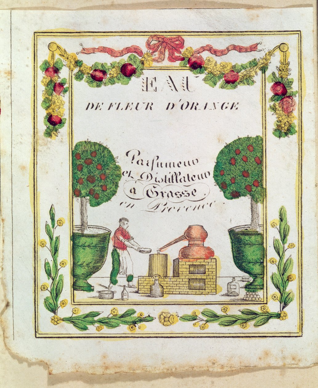 Miniatura de &39;Orange Blossom Water&39;, perfumistas e destiladores em Grasse de French School