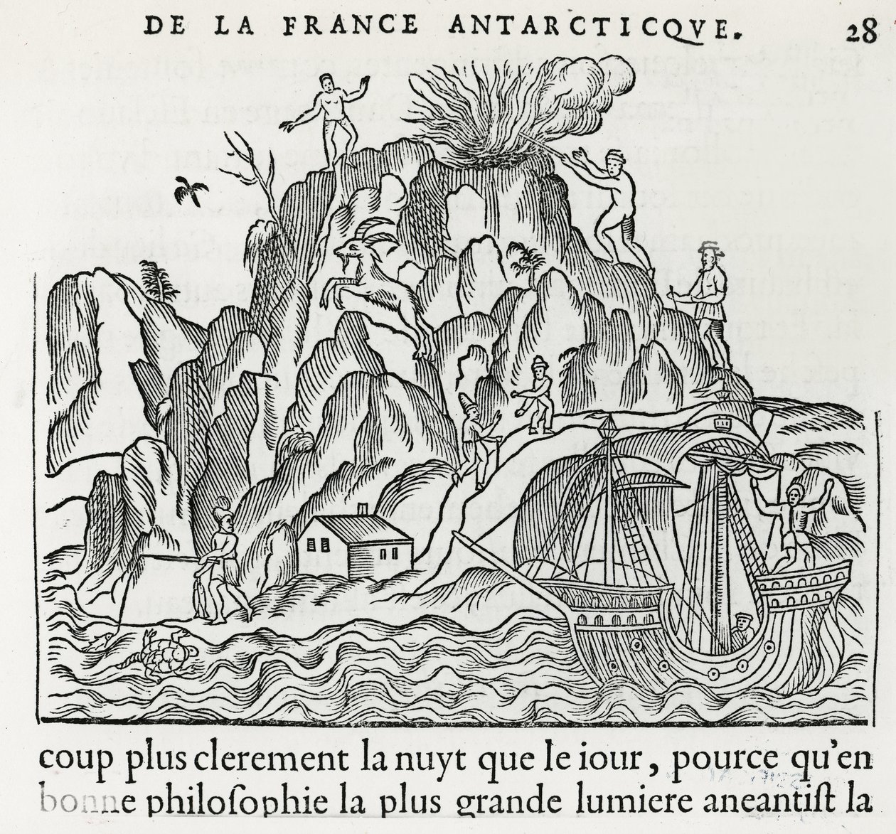 Vulcão, 1558 de French School