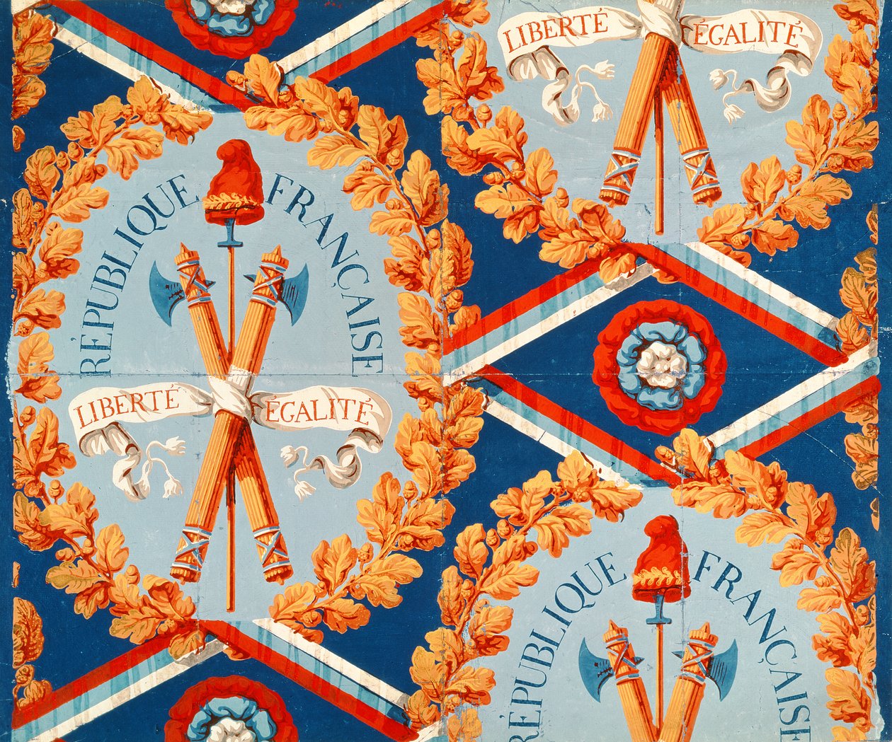 Papel de Parede com Símbolos Revolucionários Franceses, 30 de junho de 1793 de French School