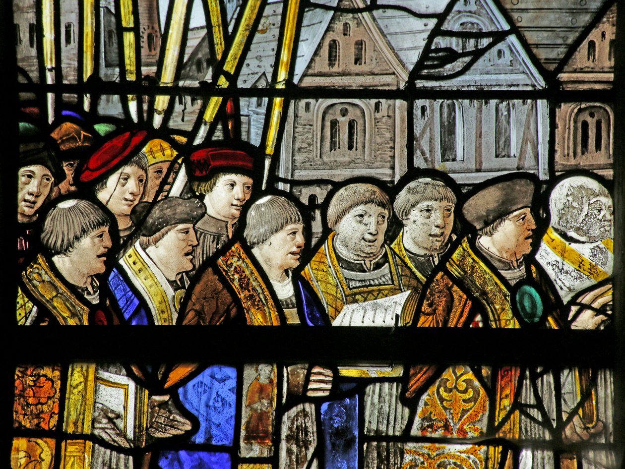 Janela retratando uma procissão do Santíssimo Sacramento, detalhe de 2921654, 1530 de French School