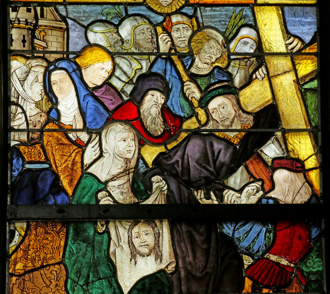 Janela retratando a Via Crucis e o Véu de Verônica, detalhe de 2921604 de French School