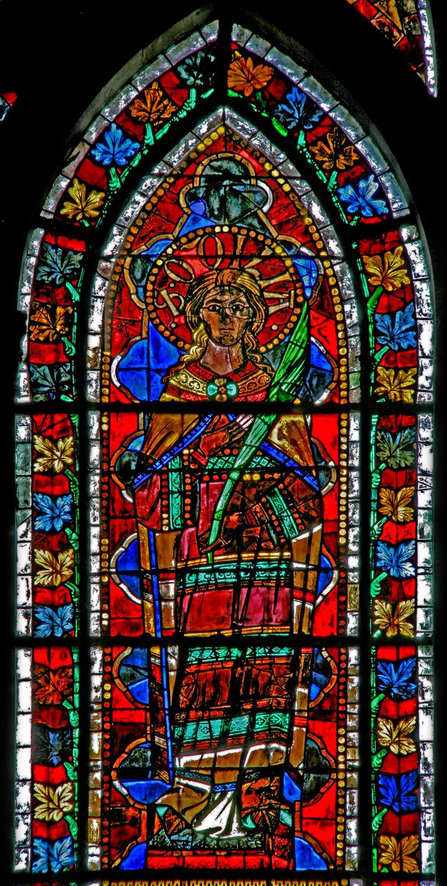 Janela w202 representando St Odile (vitral) de French School