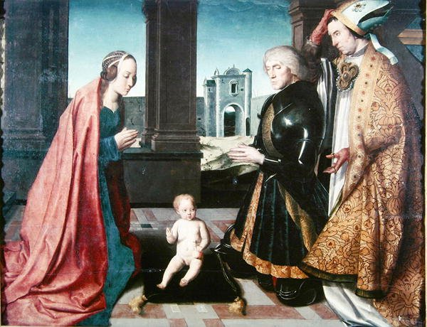 O Cristo Infantil Adorado por um Cavaleiro, do 15o ao 16o século de French School