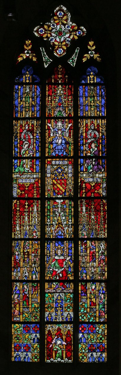 Janela representando Salomão entronizado, c. 1320, 14o-20o século (principalmente moderno) de French School