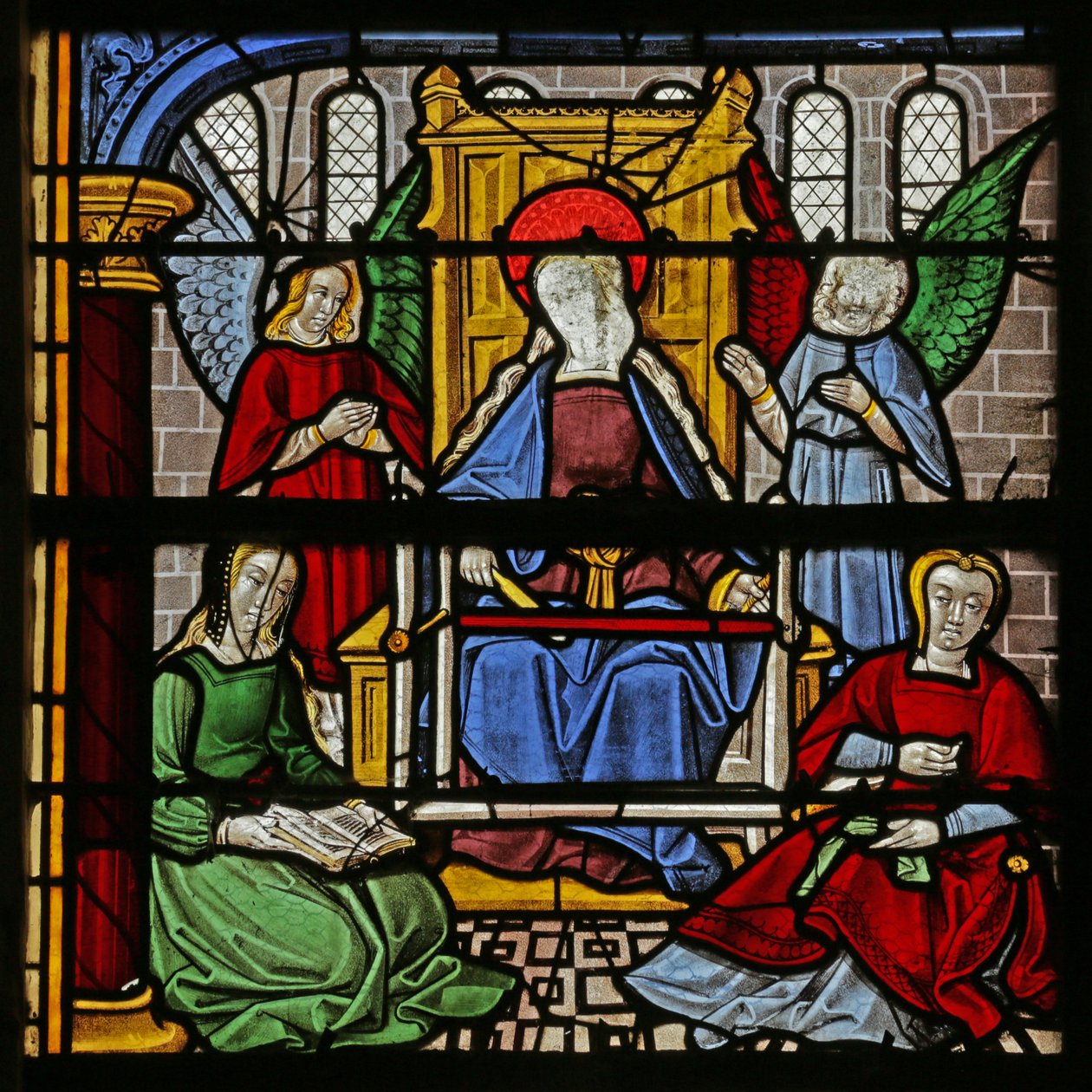 Janela retratando a Virgem no Templo, do século XVI ao XX de French School