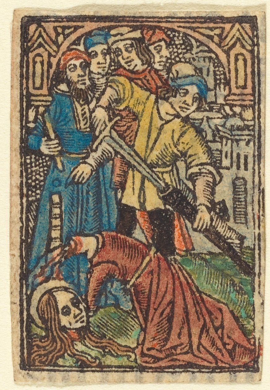 Decapitação de Santa Catarina (?) de French 15th Century