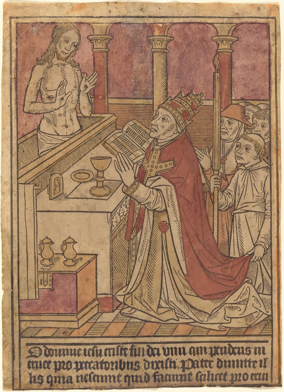 A Missa de São Gregório [reto] de French 15th Century