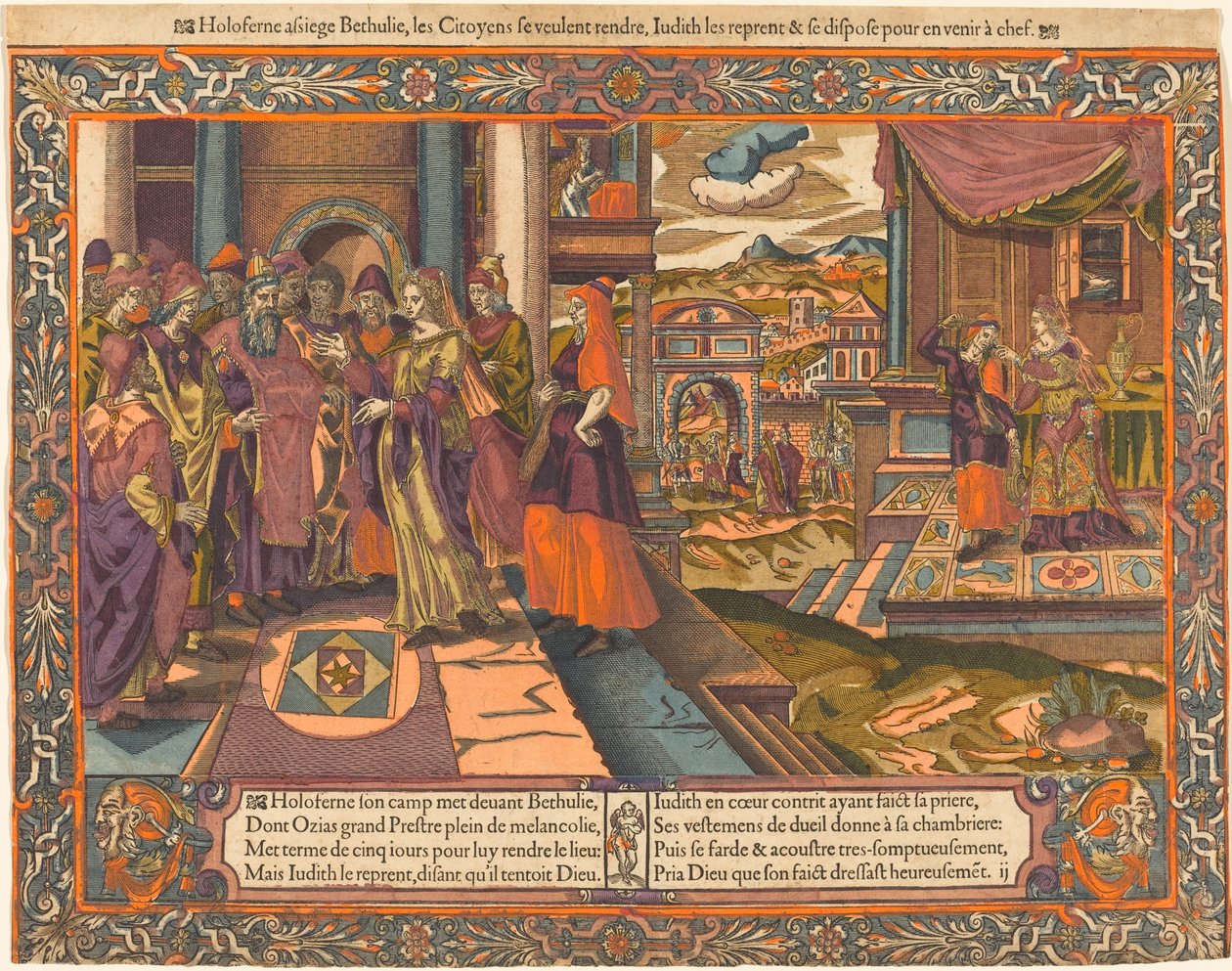 Judite vai ao acampamento de Holofernes de French 16th Century