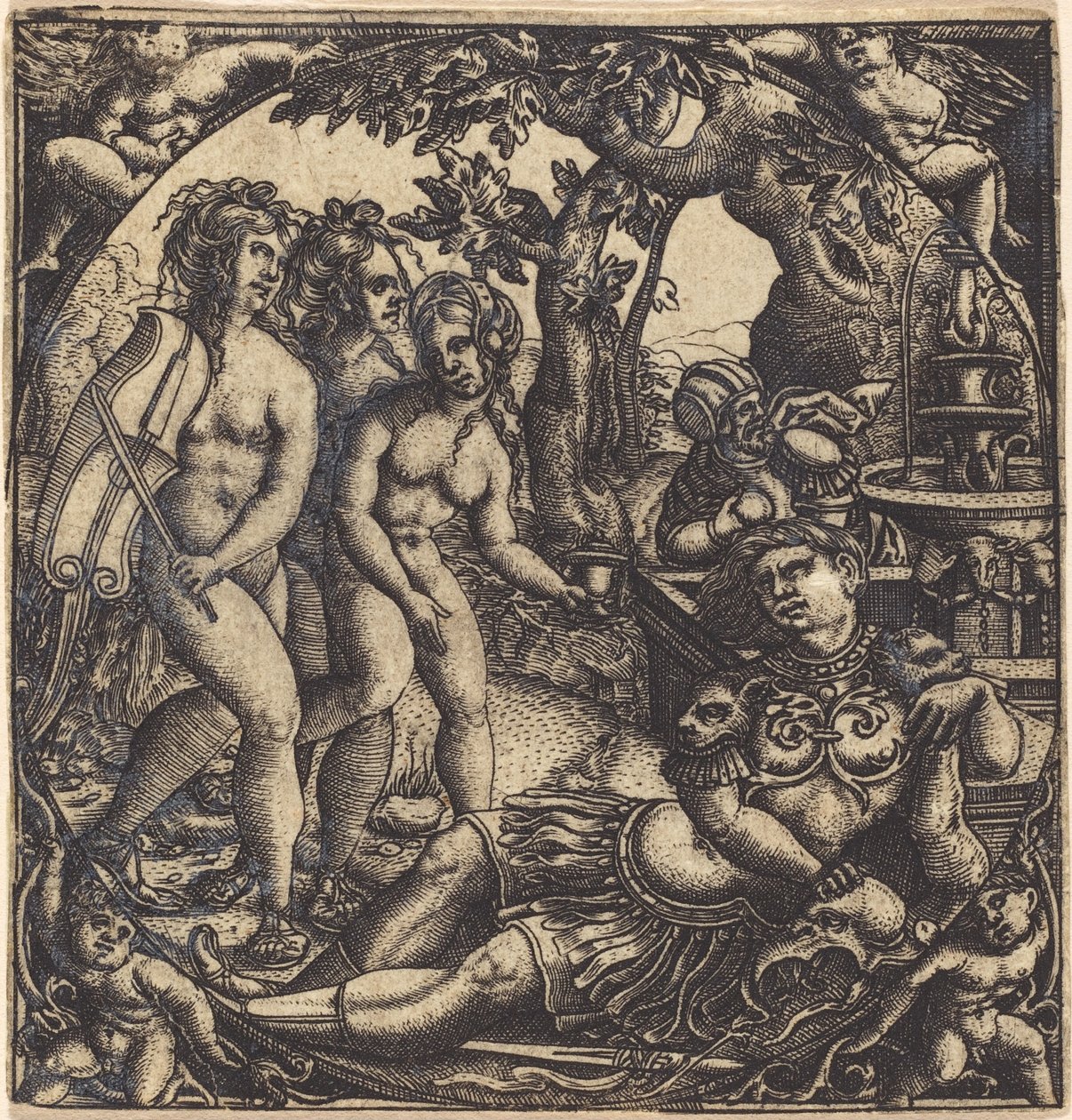 O Julgamento de Paris de French 16th Century