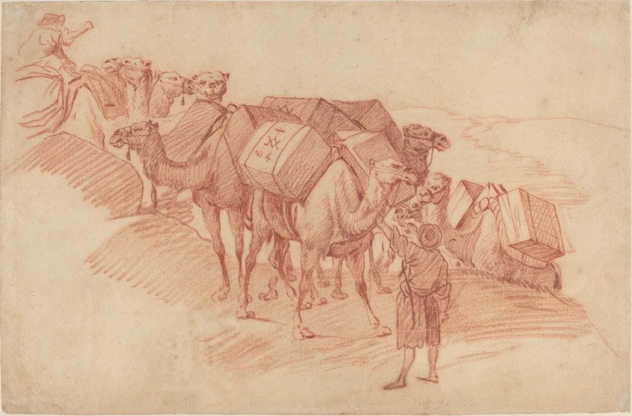 Caravana de Camelos de French 18th Century