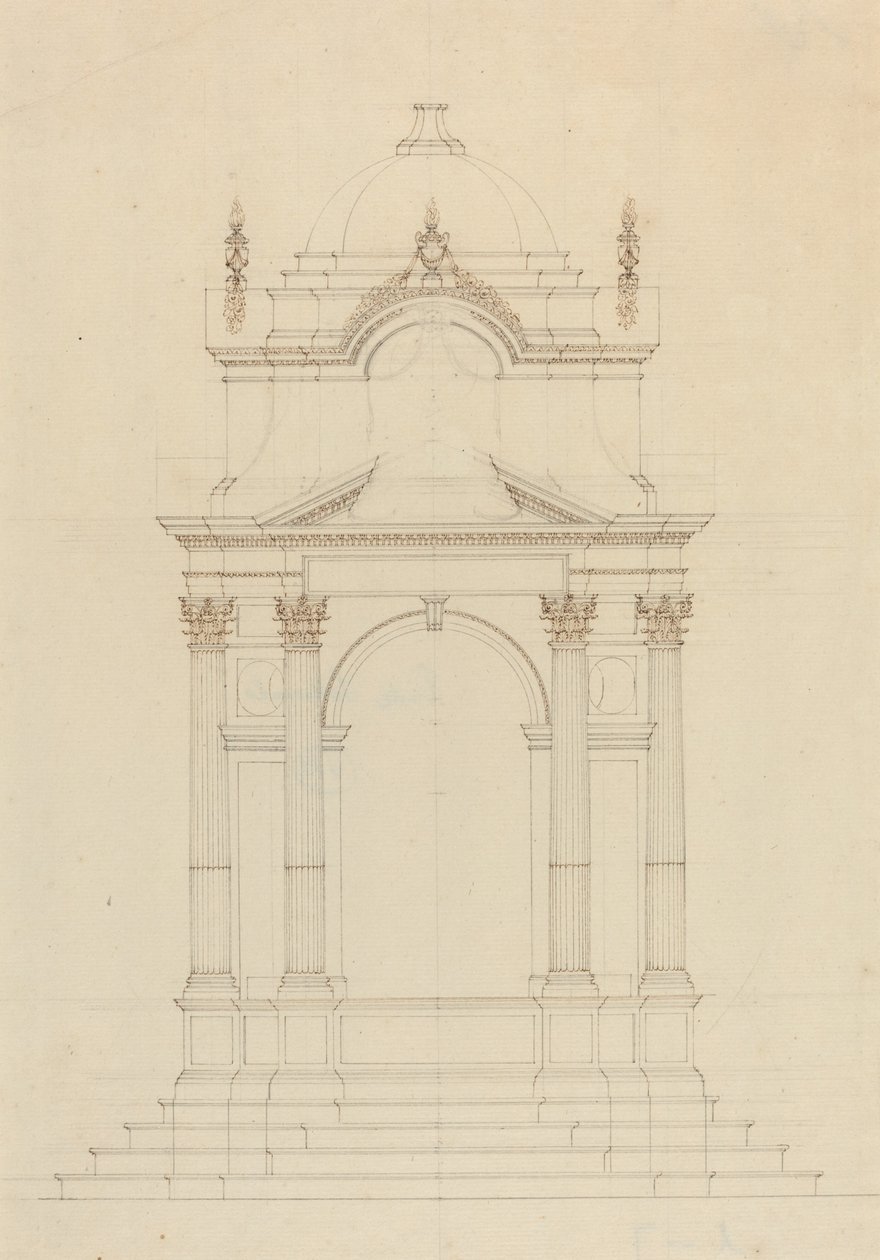 Projeto para um Baldaquin de French 18th Century