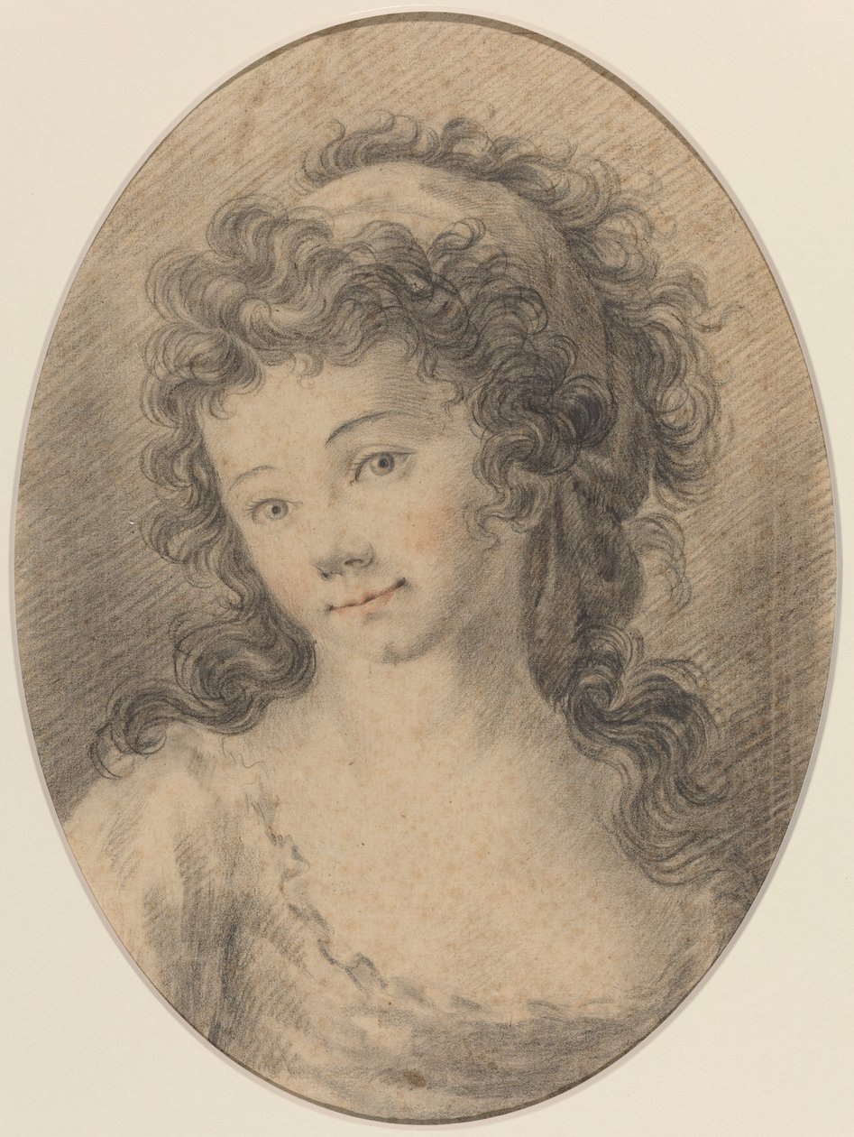 Retrato de uma garota de French 18th Century