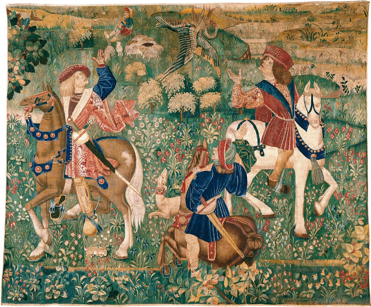 Cena de falcoaria, c. 1500 de French Master