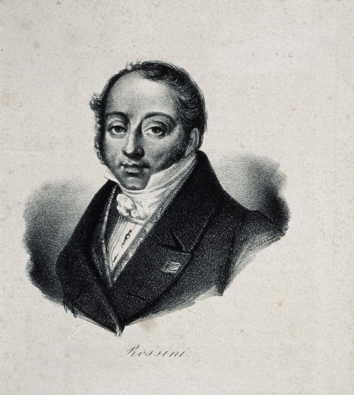 Retrato do compositor Gioachino Antonio Rossini 1792-1868 de French Master
