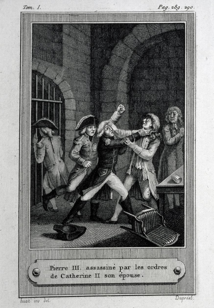 O assassinato do imperador da Rússia Pedro III Fyodorovich em 17 de julho de 1762 de French Master