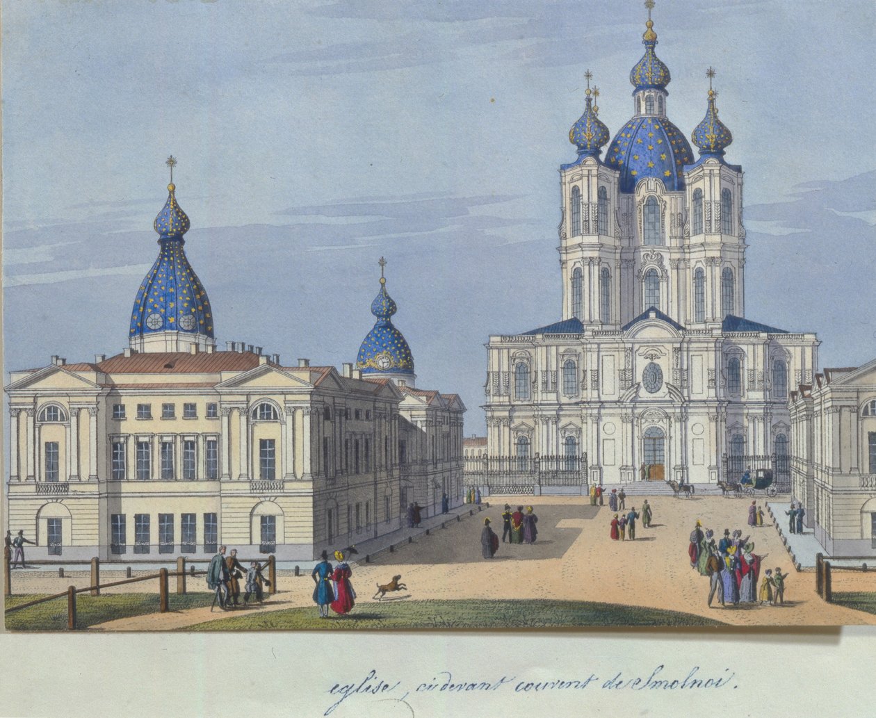 Catedral da Ressurreição Smolny em São Petersburgo, 1830-1840 de French Master
