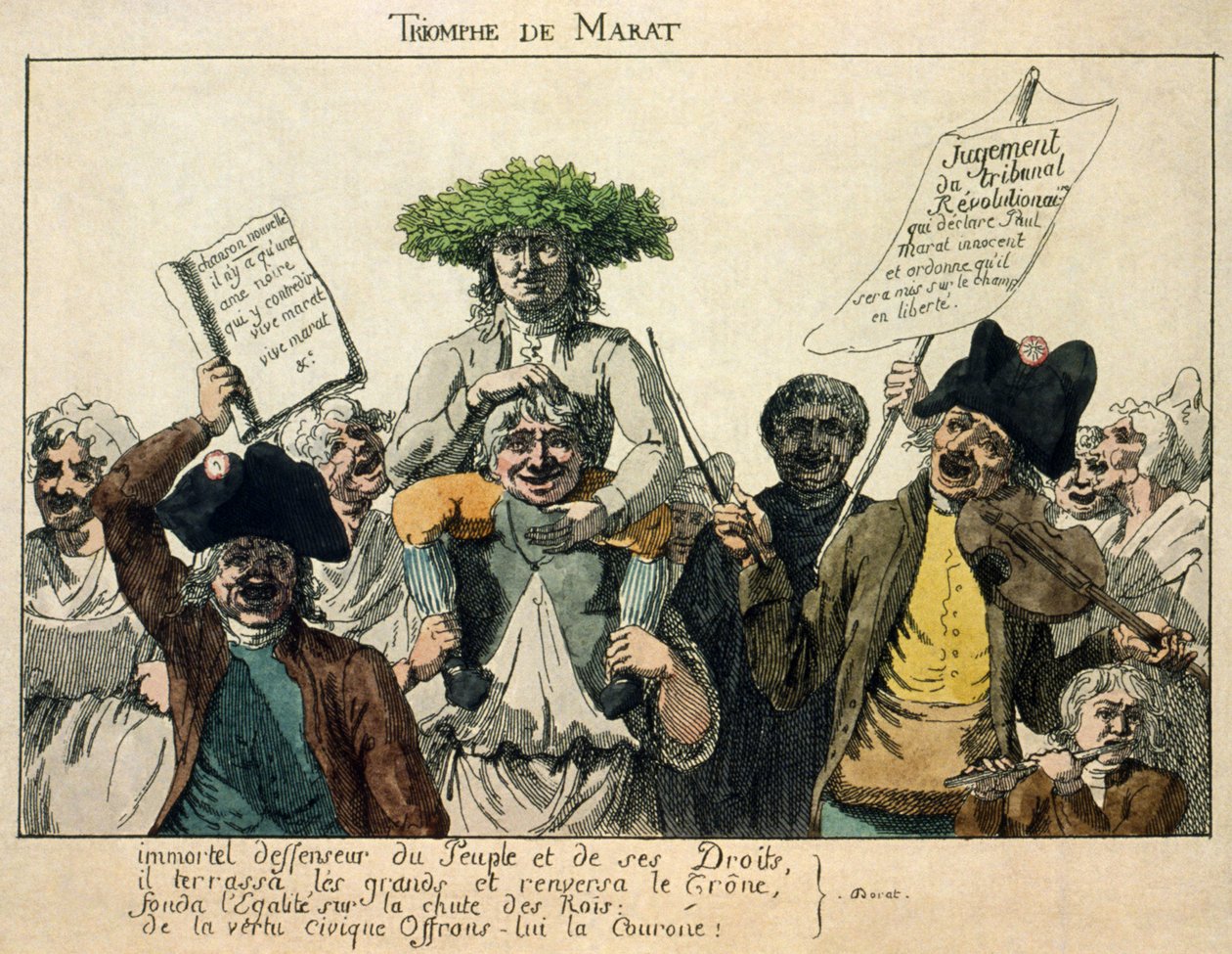 O Triunfo de Marat, 1793 de French Master