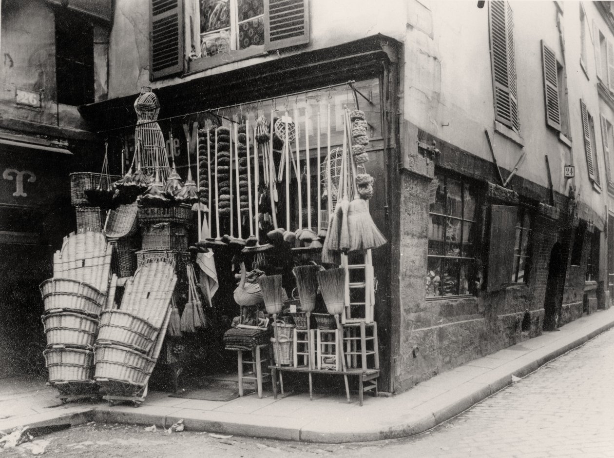 Loja de cestas, Paris (foto a p/b) de French Photographer