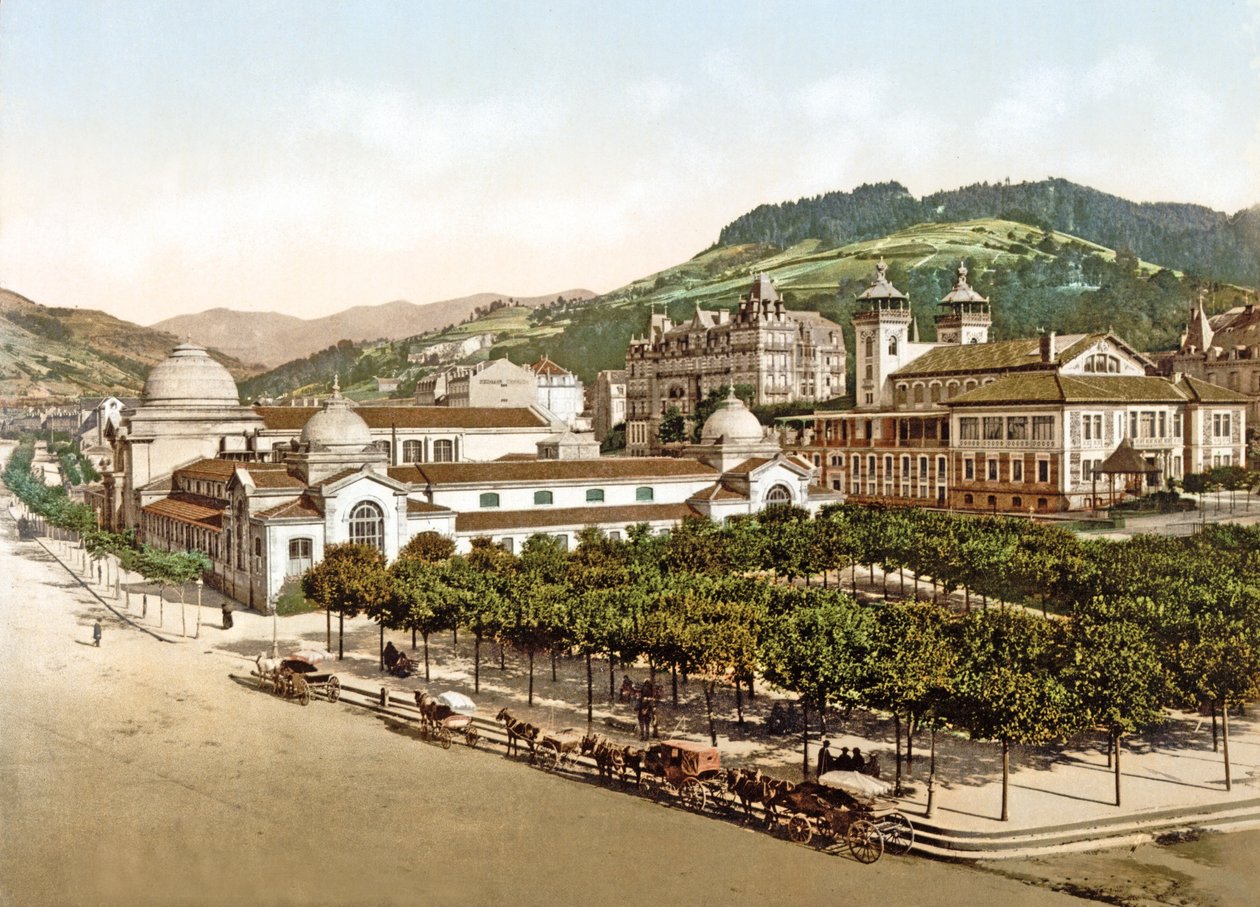 Cassino e banhos, La Bourboule, França, pub. 1890-1900 de French Photographer