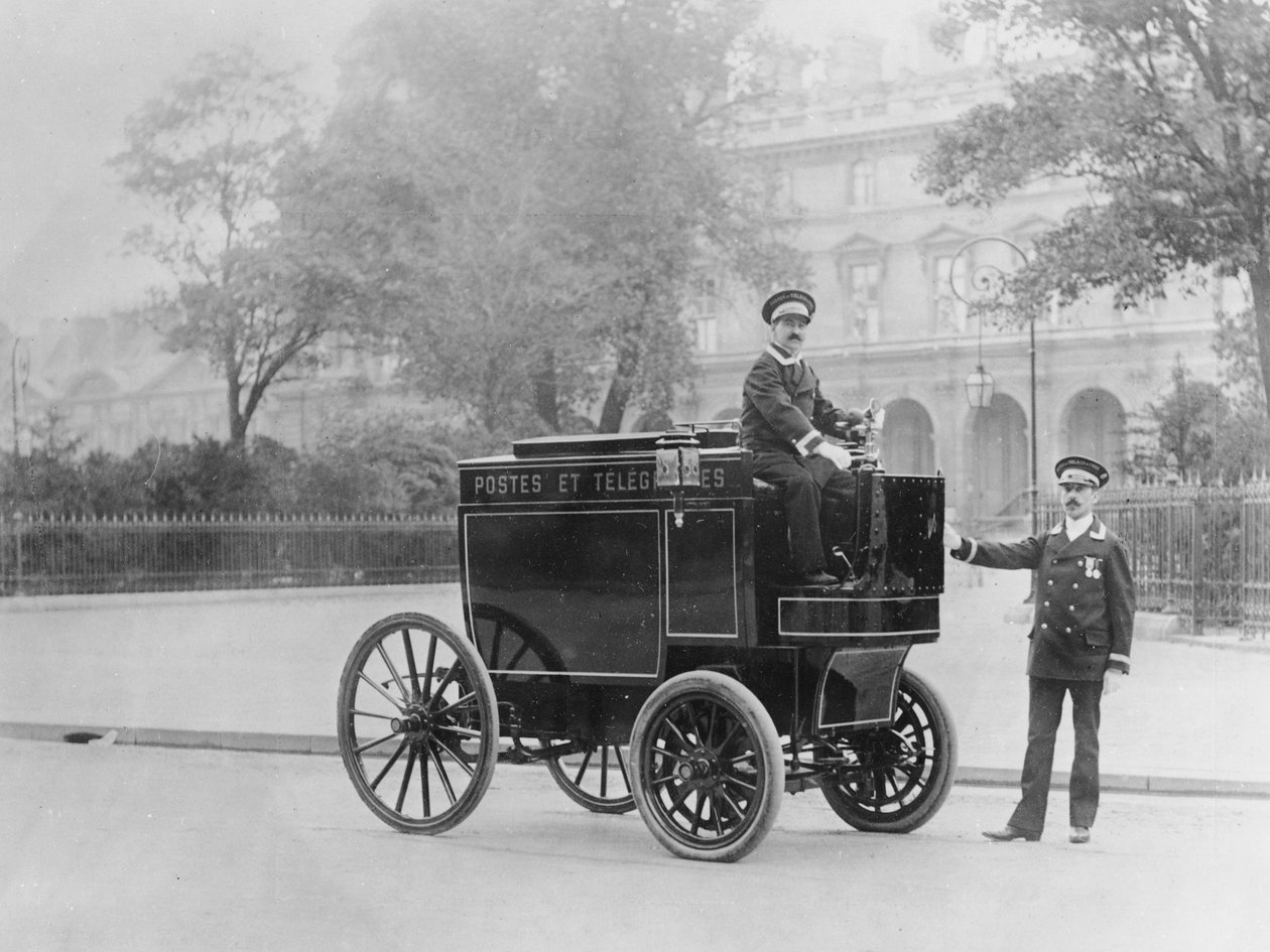 Carrinho de correio elétrico, 1901 de French Photographer