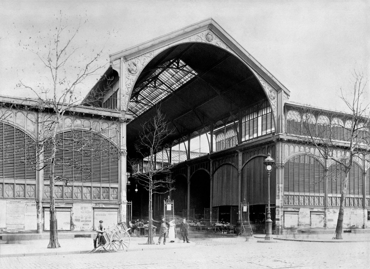 Entrada, para, um, pavilhão, de, les, Halles, mercado central, paris, c.1900 de French Photographer