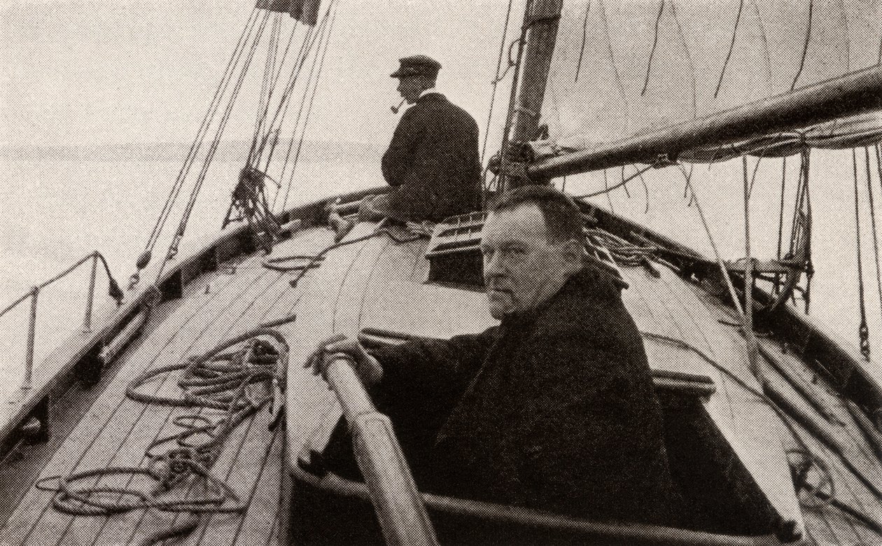 Hilaire Belloc em seu barco de French Photographer