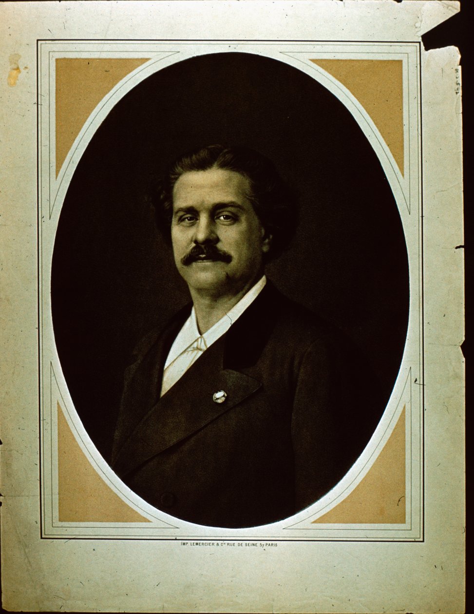 Imp. Lemercier & Co. retrato de um homem (foto sépia) de French Photographer