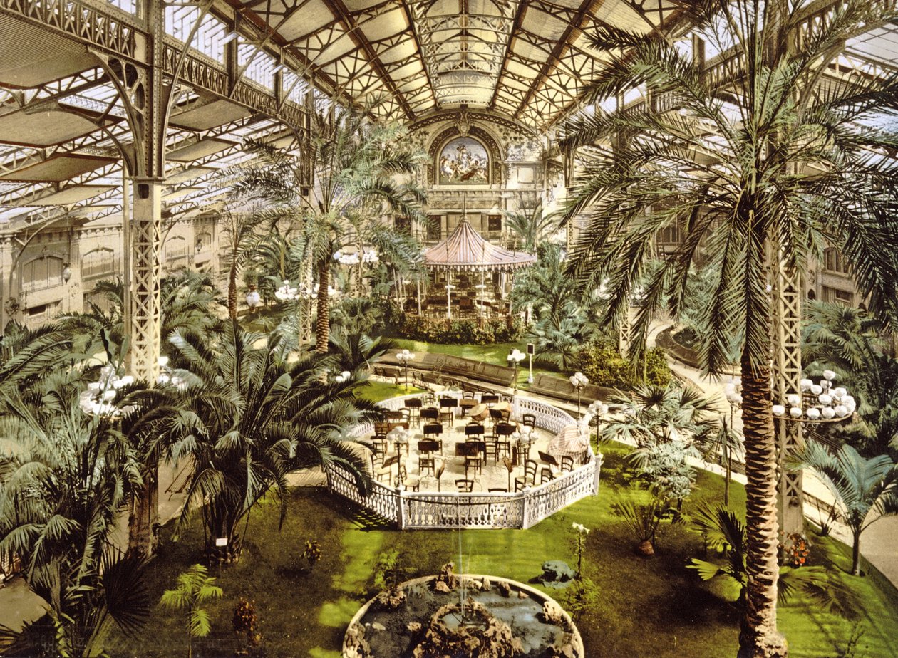 Interior do Jardim de Inverno em Nice, 1890-1900 de French Photographer