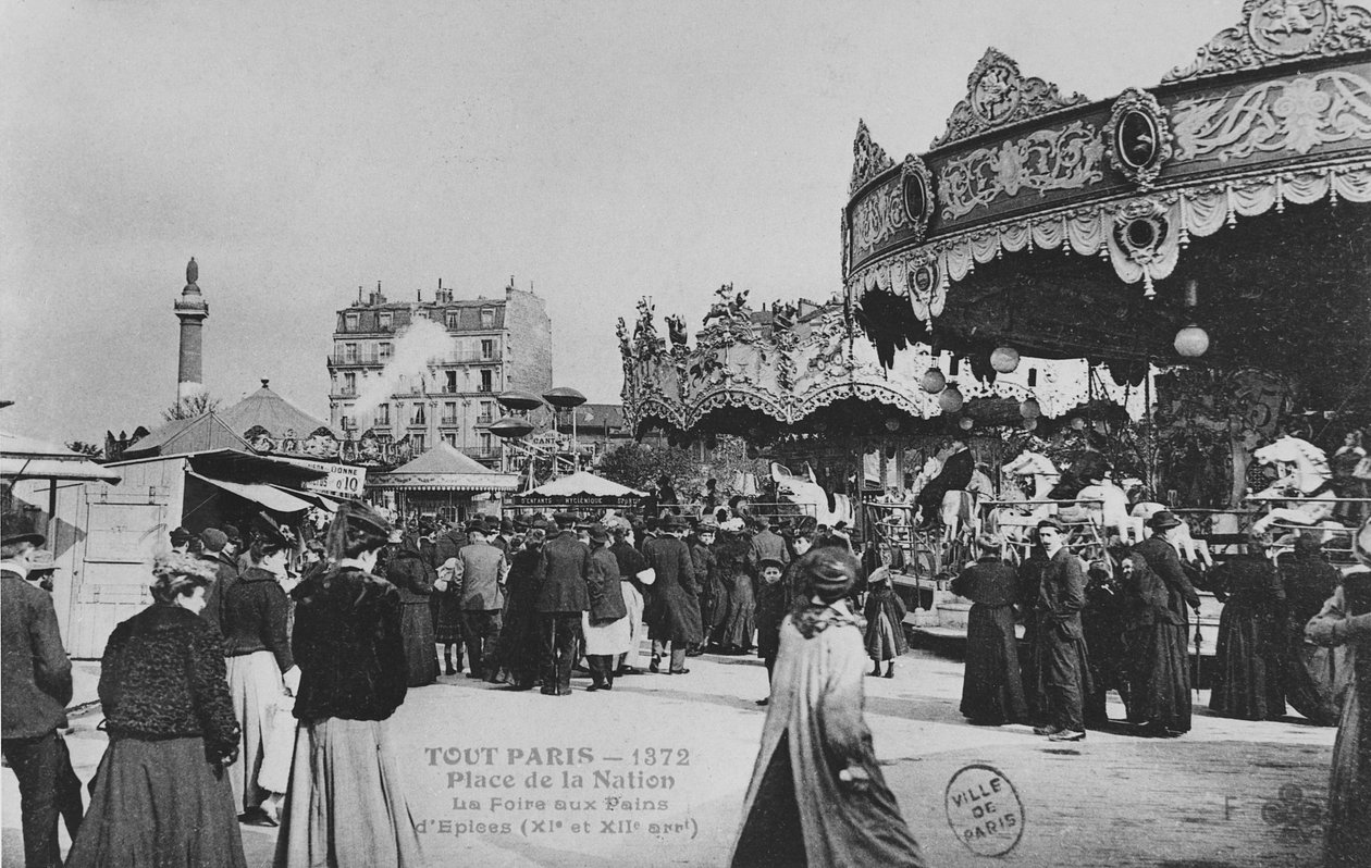 A Feira do Trono, Place de la Nation, Paris, c.1900 de French Photographer