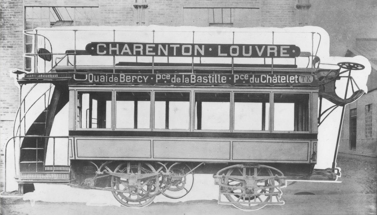 Bonde elétrico de NJ Raffards, 1881 de French Photographer
