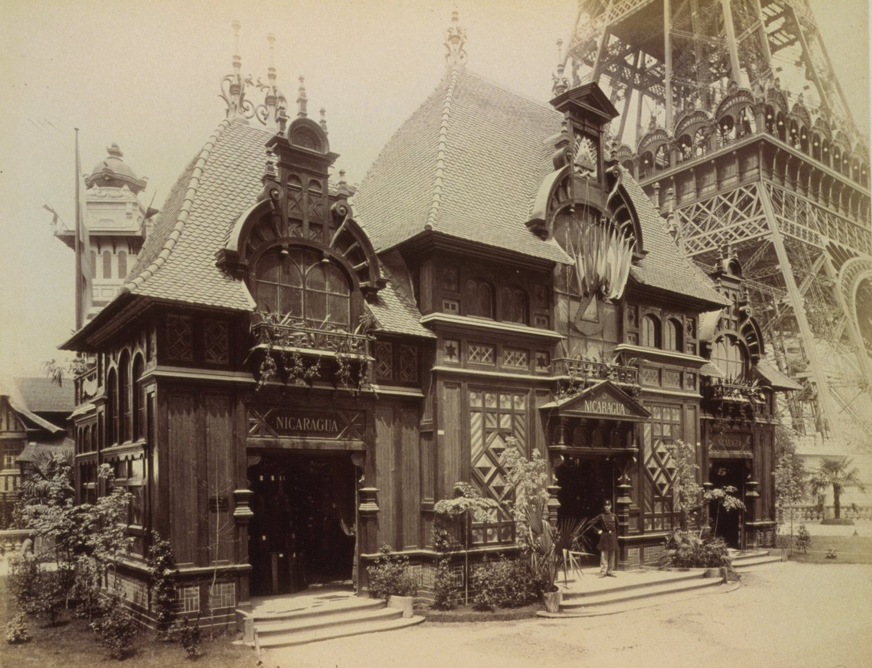 Pavilhão da Nicarágua na Exposição de Paris em 1889 (foto) de French Photographer