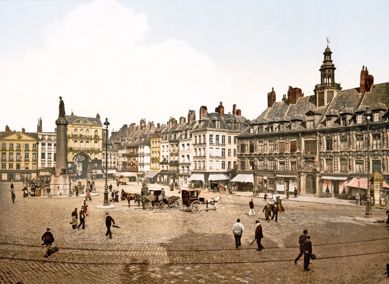Praça de General de Gaulle, Lille, 1890-1900 de French Photographer