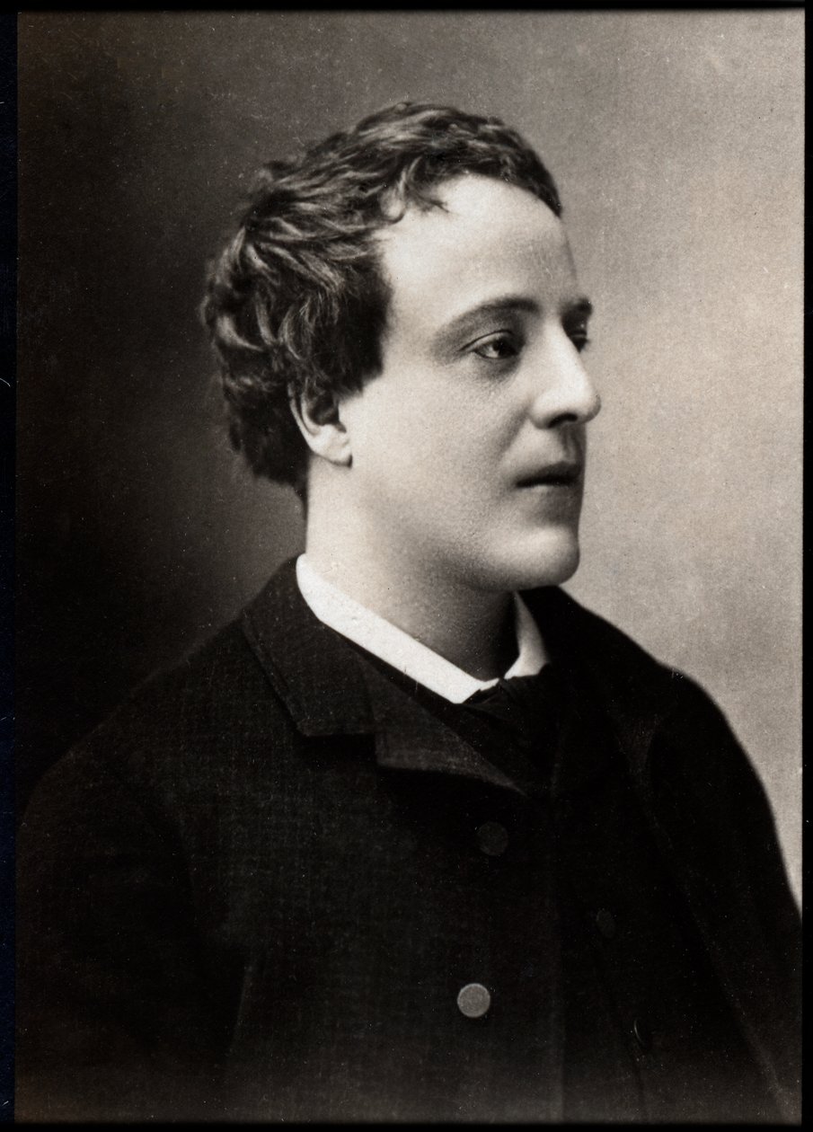 Retrato de Adolfo Leon Willette (1857-1926), pintor francês, ilustrador, caricaturista e litógrafo. de French Photographer