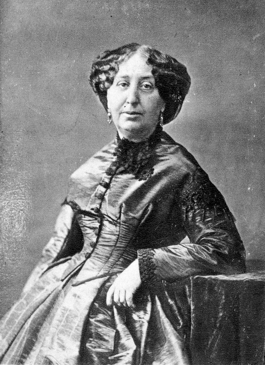 Retrato de George Sand (Aurore Dupin, Baronne Dudevant) (1804-1876), escritor francês. de French Photographer