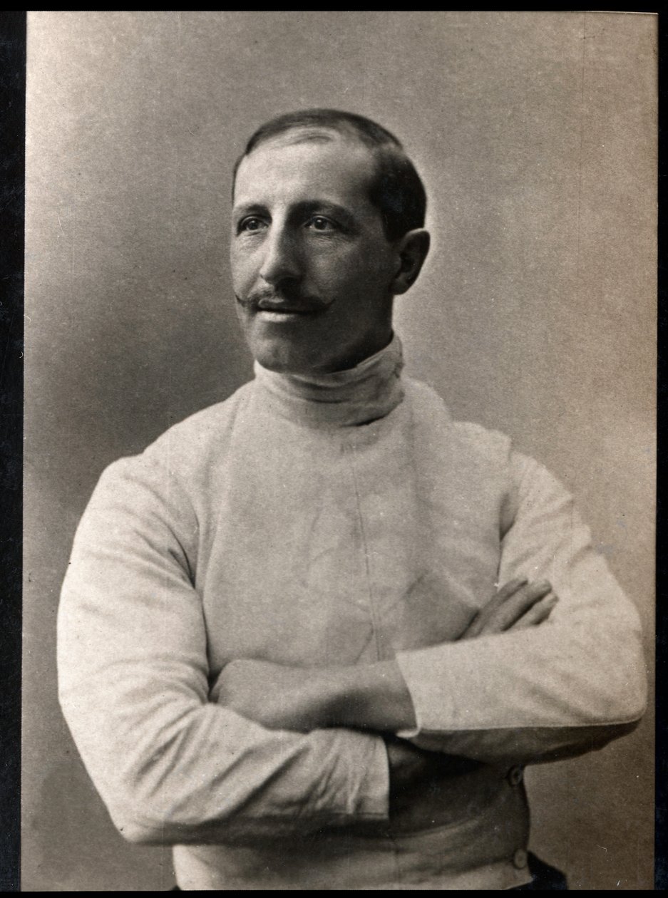 Retrato de Giuseppe Pini (n. 1853), esgrimista italiano. de French Photographer