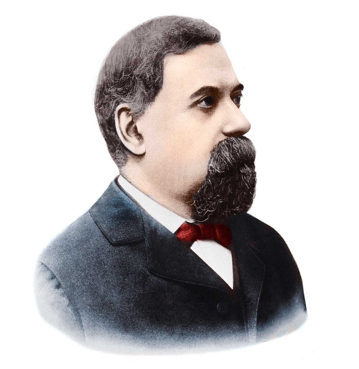 Retrato do astrônomo italiano Giovanni Schiaparelli (1835-1910). de French Photographer