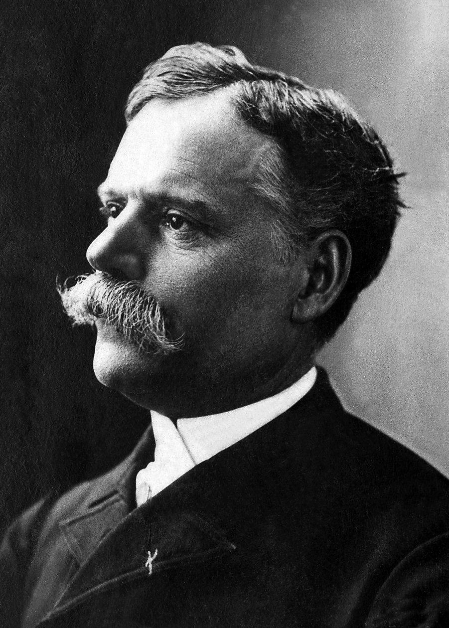 Retrato de Jules Cheret (1836-1932), pintor e cartoonista francês. de French Photographer